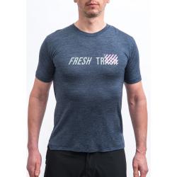 Fresh Trash Men[39]s Merino Tencel Logo 2.0 Tee Blue pánské triko