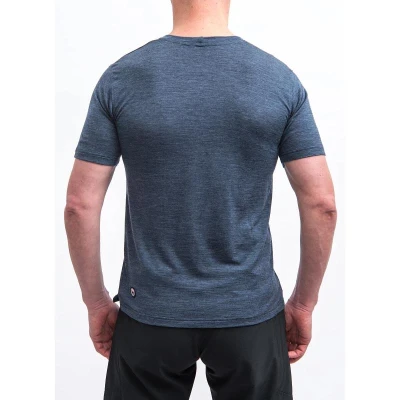 Fresh Trash Men[39]s Merino Tencel Logo 2.0 Tee Blue pánské triko