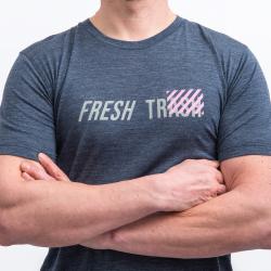 Fresh Trash Men[39]s Merino Tencel Logo 2.0 Tee Blue pánské triko