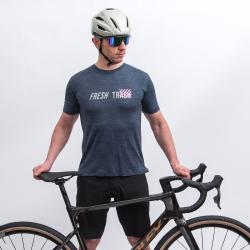 Fresh Trash Men[39]s Merino Tencel Logo 2.0 Tee Blue pánské triko