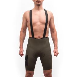 Fresh Trash Men[39]s Signature Bib Shorts Evo Olive Green pánské cyklošortky