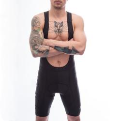 Fresh Trash Mens Signature Bib Shorts True Black pánské cyklošortky