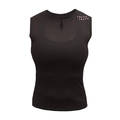 Fresh Trash Women's Convert Jersey No Sleeve True Black dámsky nátelník Fresh Trash Women's Convert Jersey No Sleeve True Black dámsky nátelník