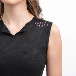 Fresh Trash Women[39]s Convert Jersey No Sleeve True Black dámsky nátelník