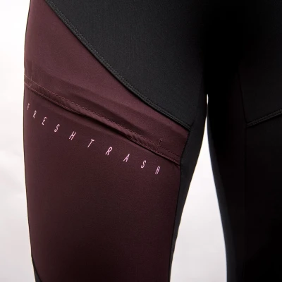 Fresh Trash FT WOMEN[39]S CROSS POINT PANTS TRUE BLACK/PORT RED dámské kalhoty