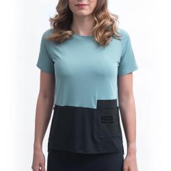 Fresh Trash Women[39]s Horizon Pocket Short Sleeve Jersey Mint/black dámský cyklodres