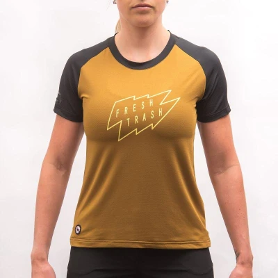 Fresh Trash Women[39]s Horizon Short Sleeve Tee Golden/black dámské tričko