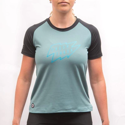Fresh Trash Women[39]s Horizon Short Sleeve Tee Mint/black dámské tričko