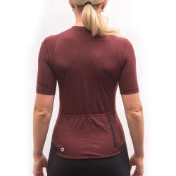 Fresh Trash Women[39]s Lite Merino Jersey Merlot Red dámský cyklodres