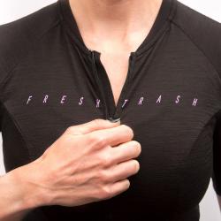 Fresh Trash WOMEN[39]S LITE MERINO JERSEY TRUE BLACK dámský cyklodres