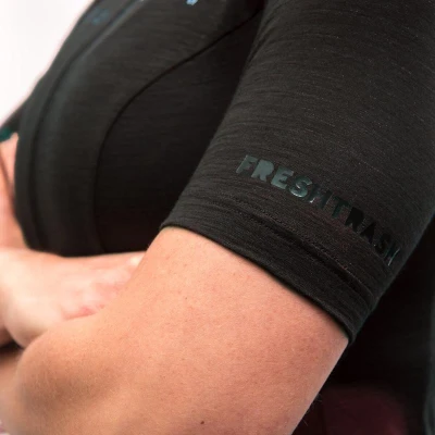 Fresh Trash WOMEN[39]S LITE MERINO JERSEY TRUE BLACK dámský cyklodres