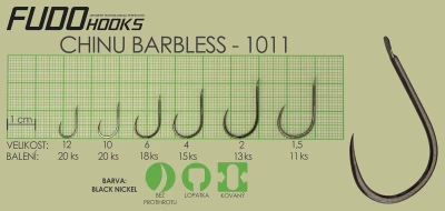 Fudo Hooks Chinu Brl vel. 12 (bal. 20 ks) rybářský háček
