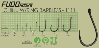 Fudo Hooks ChinuRing Brl vel. 11 rybářský háček (bal. 16 ks)