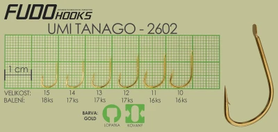 Fudo Hooks Tanago vel. 14 (bal. 17 ks) rybářský háček