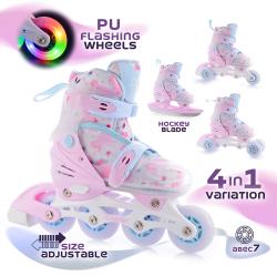 FunActiv ADAPT LED GIRL 4in1 dětské brusle FunActiv ADAPT LED GIRL 4in1 dětské brusle