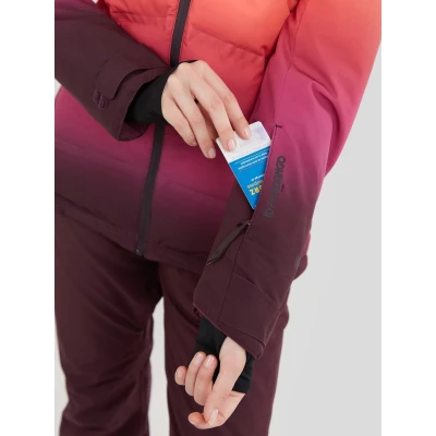 Fundango Pumila Padded Jacket-354-sugar coral 2QAD103 dámská lyžařská bunda