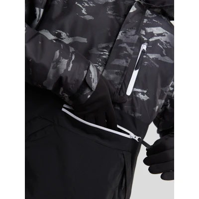 Fundango Tilbury Logo Anorak-893-black camouflage pánský lyžařský anorak