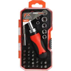 Fx Tools Sada bitů s ráčnou 36 ks