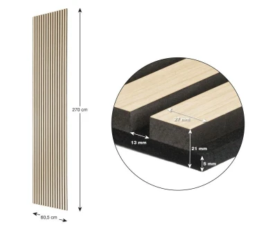 G21 Akustický panel 270x60,5x2,1 cm, hikora (VÝPRODEJ)
