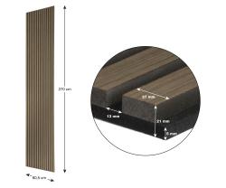 G21 Akustický panel 270x60,5x2,1 cm, kouřový dub