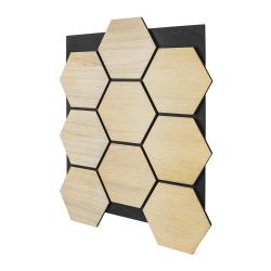 G21 Akustický panel 81,5x66,5x2,1 cm plástev, přírodní dub