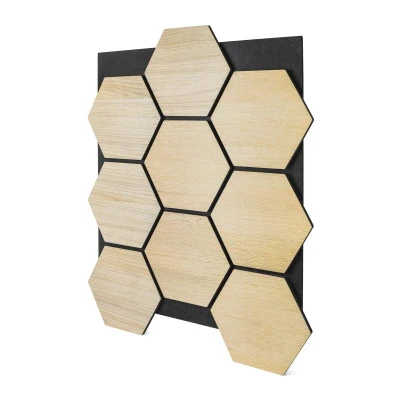 G21 Akustický panel 81,5x66,5x2,1 cm plástev, přírodní dub