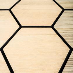 G21 Akustický panel 81,5x66,5x2,1 cm plástev, přírodní dub