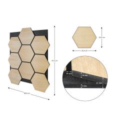 G21 Akustický panel 81,5x66,5x2,1 cm plástev, přírodní dub