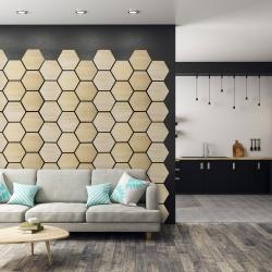 G21 Akustický panel 81,5x66,5x2,1 cm plástev, přírodní dub