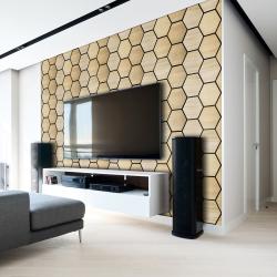 G21 Akustický panel 81,5x66,5x2,1 cm plástev, přírodní dub