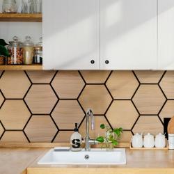 G21 Akustický panel 81,5x66,5x2,1 cm plástev, přírodní dub