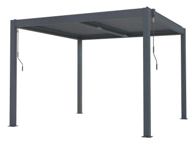 G21 Bioklimatická pergola Austin 3x3 m, antracitová hliníková