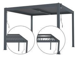 G21 Bioklimatická pergola Austin 3x3 m, antracitová hliníková