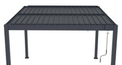 G21 Bioklimatická pergola Austin 3x3 m, antracitová hliníková