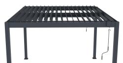 G21 Bioklimatická pergola Austin 3x3 m, antracitová hliníková