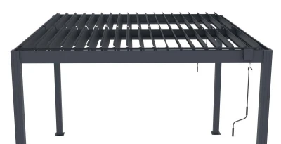 G21 Bioklimatická pergola Austin 3x3 m, antracitová hliníková