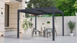 G21 Bioklimatická pergola Austin 3x3 m, antracitová hliníková