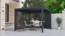 G21 Bioklimatická pergola Austin 3x3 m, antracitová hliníková