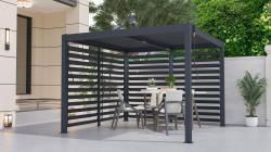 G21 Bioklimatická pergola Austin 3x3 m, antracitová hliníková