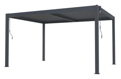 G21 Bioklimatická pergola Austin 4x3 m, antracitová hliníková