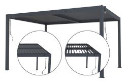 G21 Bioklimatická pergola Austin 4x3 m, antracitová hliníková