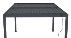 G21 Bioklimatická pergola Austin 4x3 m, antracitová hliníková