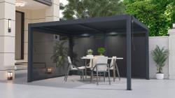 G21 Bioklimatická pergola Austin 4x3 m, antracitová hliníková