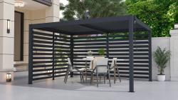 G21 Bioklimatická pergola Austin 4x3 m, antracitová hliníková