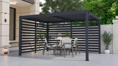 G21 Bioklimatická pergola Austin 4x3 m, antracitová hliníková