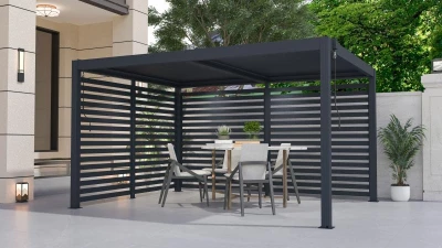 G21 Bioklimatická pergola Austin 4x3 m, antracitová hliníková
