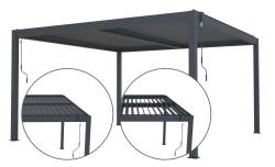 G21 Bioklimatická pergola Austin 4x4 m, antracitová hliníková