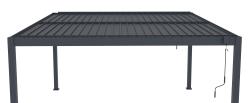 G21 Bioklimatická pergola Austin 4x4 m, antracitová hliníková