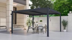 G21 Bioklimatická pergola Austin 4x4 m, antracitová hliníková
