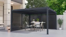 G21 Bioklimatická pergola Austin 4x4 m, antracitová hliníková